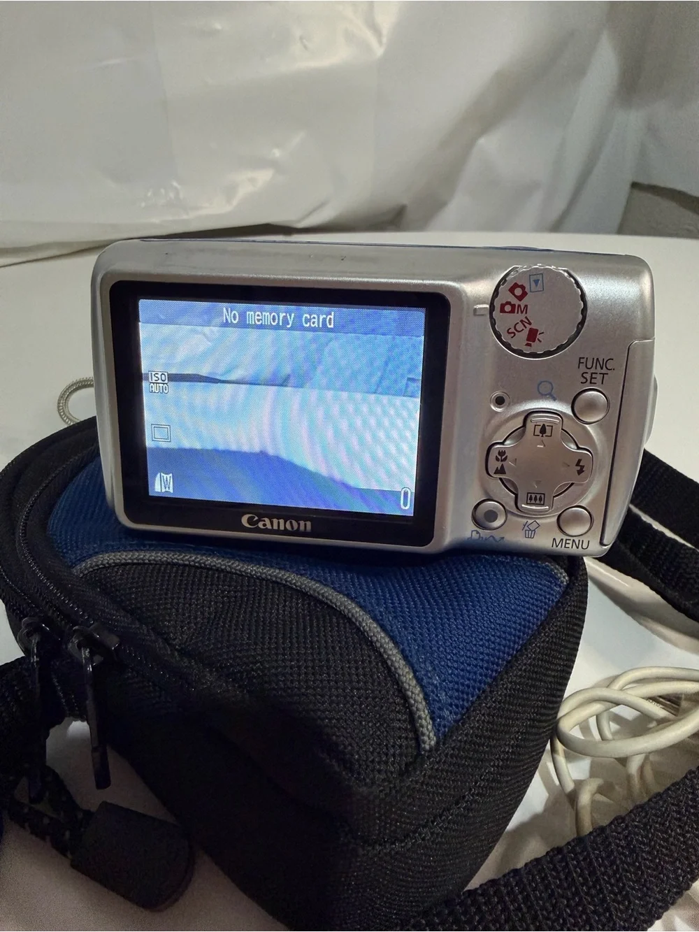 Canon PowerShot A470 Blue 7.1MP Digicam Y2K Bundle TESTED Charger SD Card Case